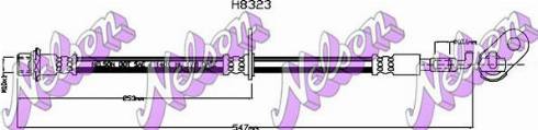 Brovex-Nelson H8323 - Гальмівний шланг autocars.com.ua