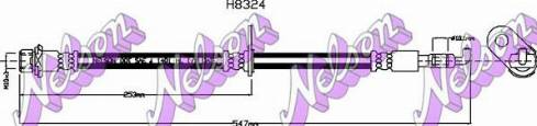 Brovex-Nelson H8324 - Гальмівний шланг autocars.com.ua