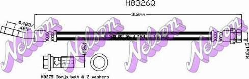 Brovex-Nelson H8326Q - Гальмівний шланг autocars.com.ua