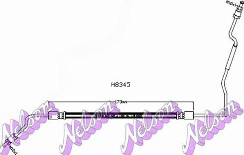 Brovex-Nelson H8345 - Гальмівний шланг autocars.com.ua