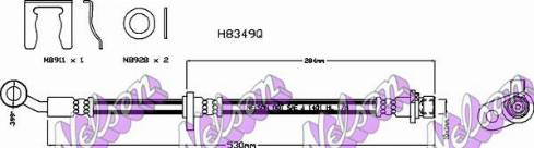 Brovex-Nelson H8349Q - Гальмівний шланг autocars.com.ua