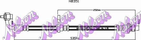 Brovex-Nelson H8351 - Гальмівний шланг autocars.com.ua