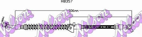 Brovex-Nelson H8357 - Гальмівний шланг autocars.com.ua