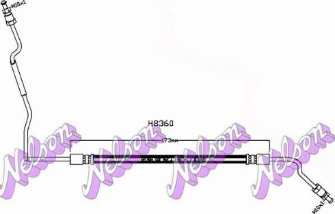 Brovex-Nelson H8360 - Гальмівний шланг autocars.com.ua