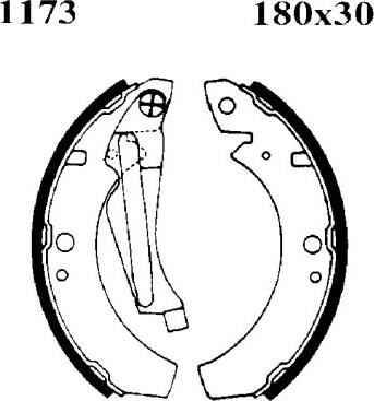 BSF 06041 - Комплект гальм, барабанний механізм autocars.com.ua