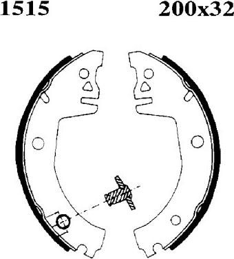 BSF 01515 - Комплект тормозных колодок, барабанные autodnr.net