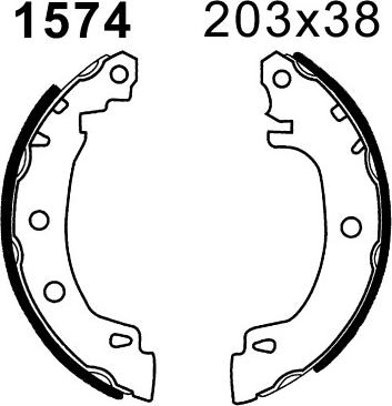 BSF 07418 - Комплект тормозных колодок, барабанные autodnr.net