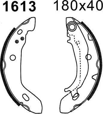 BSF 07380 - Комплект тормозных колодок, барабанные autodnr.net