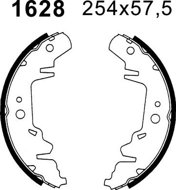 BSF 01628 - Комплект тормозных колодок, барабанные autodnr.net