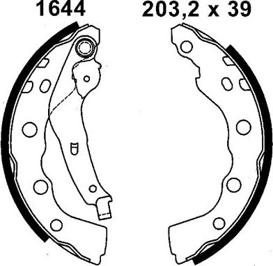 BSF 06464 - Комплект тормозных колодок, барабанные autodnr.net