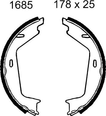 BSF 01685 - Комплект тормозов, ручник, парковка autodnr.net