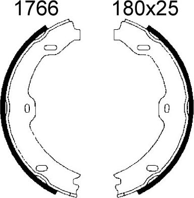 BSF 01766 - Комплект тормозов, ручник, парковка autodnr.net