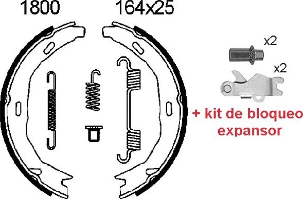 BSF 01800KC - Комплект тормозов, ручник, парковка autodnr.net