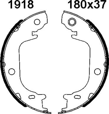 BSF 01918 - Комплект тормозов, ручник, парковка autodnr.net