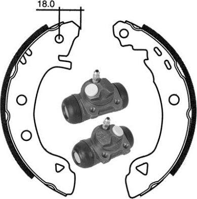 BSF 06136 - Комплект тормозных колодок, барабанные autodnr.net