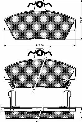 Blue Print ADH24236 - Гальмівні колодки, дискові гальма autocars.com.ua