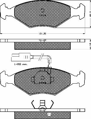 BSF 10147 - Тормозные колодки, дисковые, комплект autodnr.net