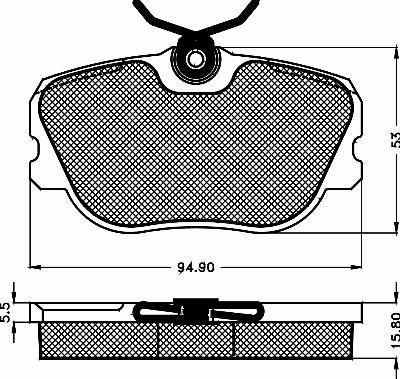 Woking 380300 - Тормозные колодки, дисковые, комплект avtokuzovplus.com.ua