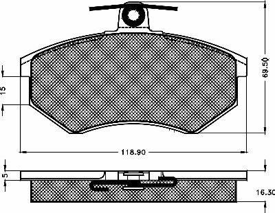 BSF 10258 - Тормозные колодки, дисковые, комплект autodnr.net