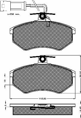 BSF 10259 - Тормозные колодки, дисковые, комплект autodnr.net