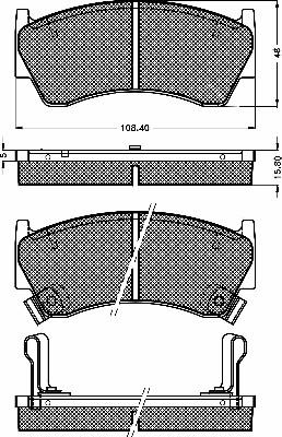 BSF 10406 - Гальмівні колодки, дискові гальма autocars.com.ua