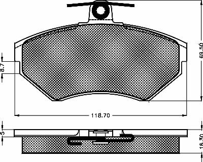 BSF 10423 - Тормозные колодки, дисковые, комплект autodnr.net