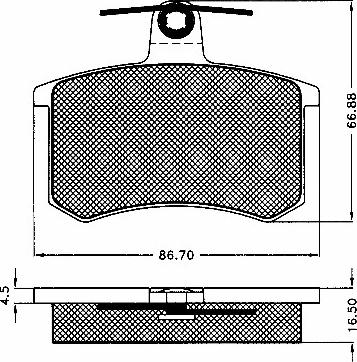 BSF 10453 - Тормозные колодки, дисковые, комплект autodnr.net