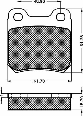 BSF 10474 - Тормозные колодки, дисковые, комплект autodnr.net