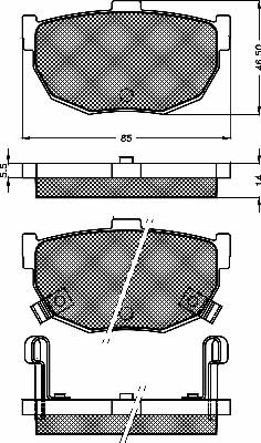 BSF 10489 - Гальмівні колодки, дискові гальма autocars.com.ua