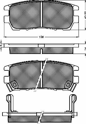 BSF 10505 - Тормозные колодки, дисковые, комплект autodnr.net