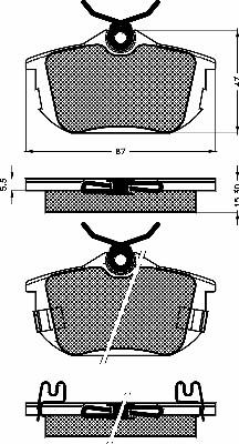 BSF 10517 - Тормозные колодки, дисковые, комплект autodnr.net