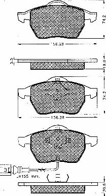 BSF 10542 - Тормозные колодки, дисковые, комплект autodnr.net