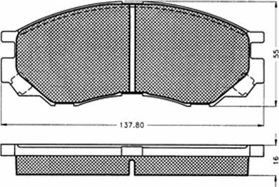 BSF 10598 - Тормозные колодки, дисковые, комплект autodnr.net