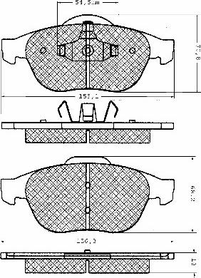 BSF 10637 - Тормозные колодки, дисковые, комплект autodnr.net