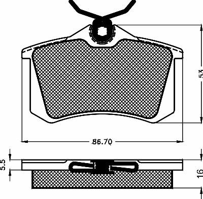 BSF 10638 - Тормозные колодки, дисковые, комплект autodnr.net