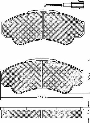 BSF 10642 - Тормозные колодки, дисковые, комплект autodnr.net