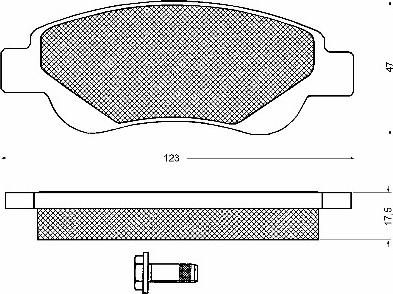 BSF 10688 - Гальмівні колодки, дискові гальма autocars.com.ua