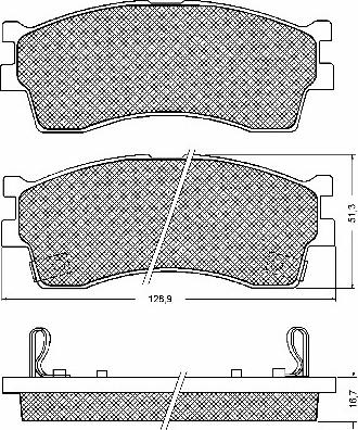 BENDIX 572560B - Гальмівні колодки, дискові гальма autocars.com.ua