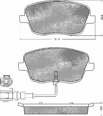 BSF 10729 - Тормозные колодки, дисковые, комплект autodnr.net