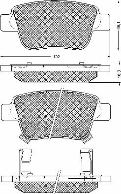 BSF 10758 - Гальмівні колодки, дискові гальма autocars.com.ua