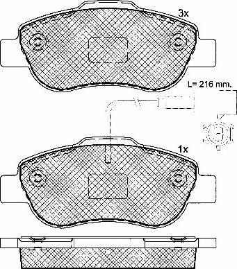 BSF 10798 - Гальмівні колодки, дискові гальма autocars.com.ua