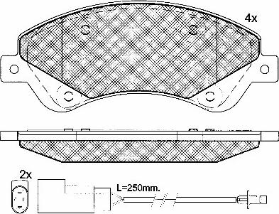 BSF 10832 - Тормозные колодки, дисковые, комплект autodnr.net