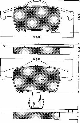 BSF 10834 - Тормозные колодки, дисковые, комплект autodnr.net