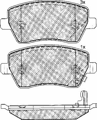 BSF 10887 - Тормозные колодки, дисковые, комплект autodnr.net