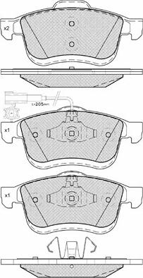 BSF 10963 - Тормозные колодки, дисковые, комплект autodnr.net