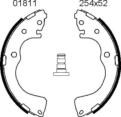 BSF 6635 - Комплект гальм, барабанний механізм autocars.com.ua