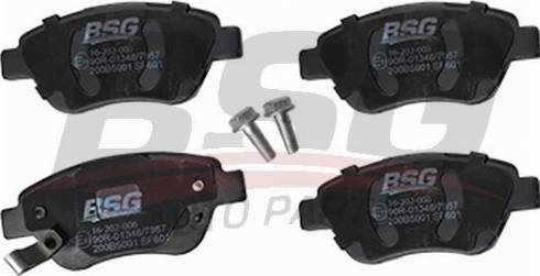 BSG BSG 16-202-006 - Тормозные колодки, дисковые, комплект avtokuzovplus.com.ua