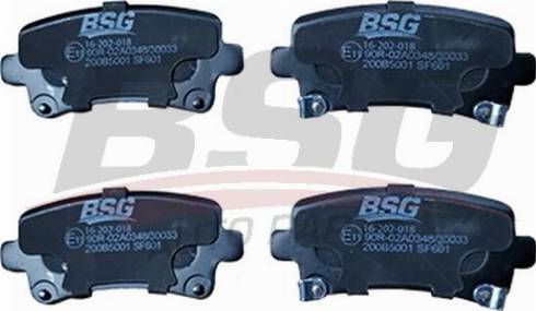 BSG BSG 16-202-018 - Гальмівні колодки, дискові гальма autocars.com.ua