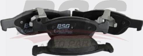 BSG BSG 25-202-001 - Гальмівні колодки, дискові гальма autocars.com.ua