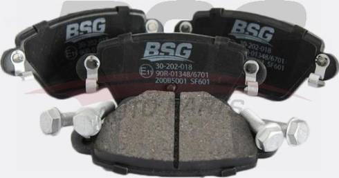 BSG BSG 30-202-018 - Гальмівні колодки, дискові гальма autocars.com.ua